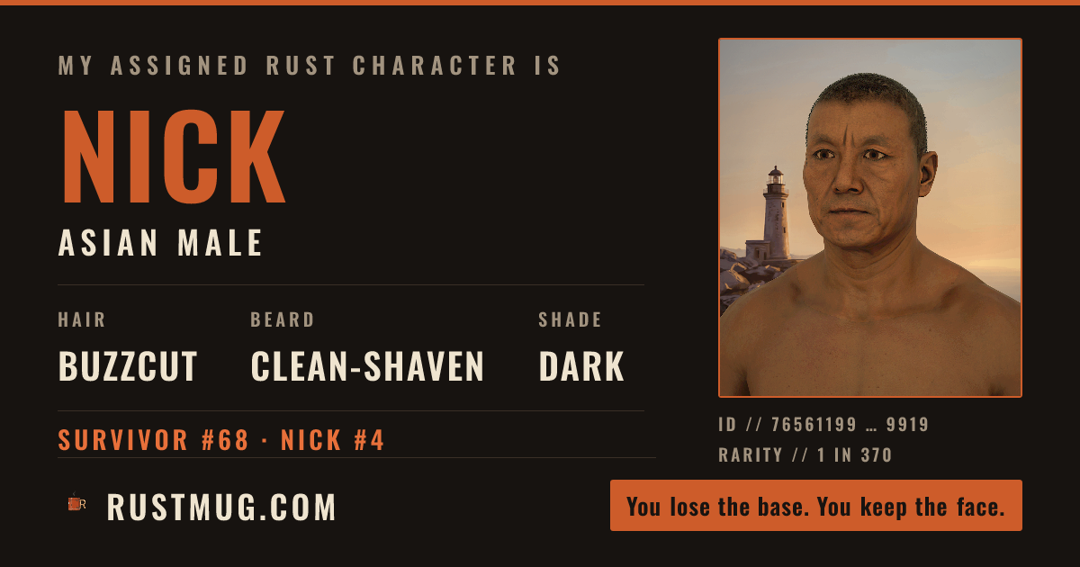 Nick, an asian male